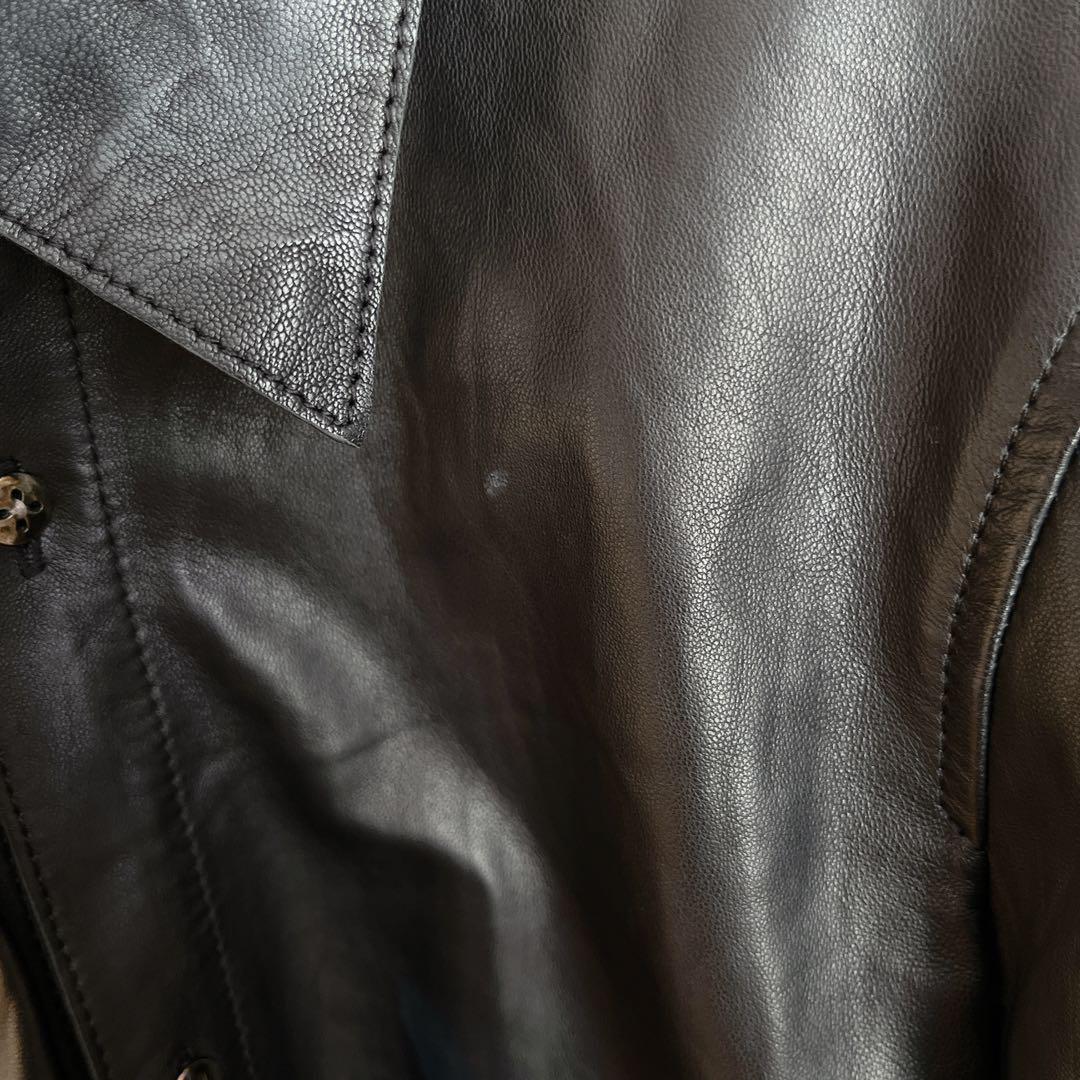 Edition ラムレザーのライダースジャケット　ブラック　革ジャン　羊革