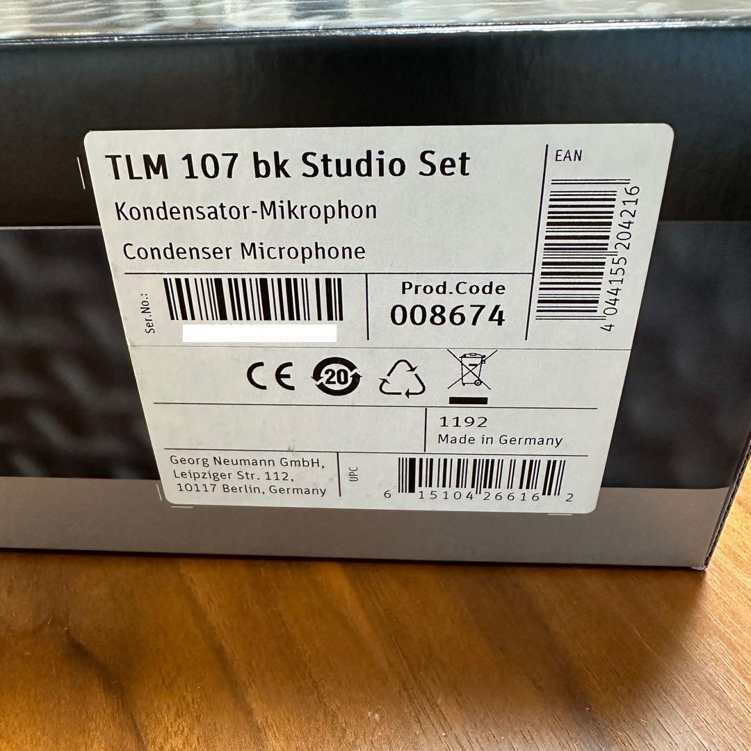 【新品未使用】Neumann ノイマンTLM 107 黒 Studio set
