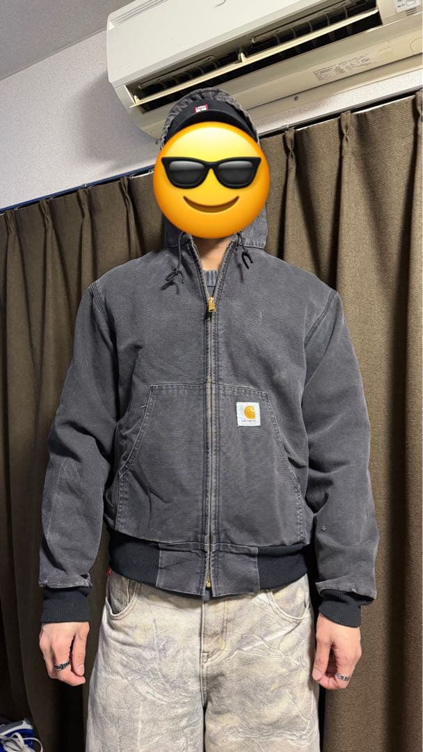 ‼️希望90sカーハートアクティブジャケットJ03ブラックUSA製