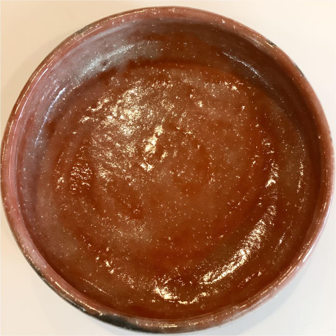 【茶道具】赤楽　灰器　吉村楽入作