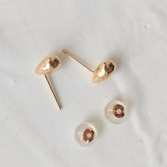 まる様　ピアス 18K 18金 つけっぱなし スタッドピアス しずく 無垢 金