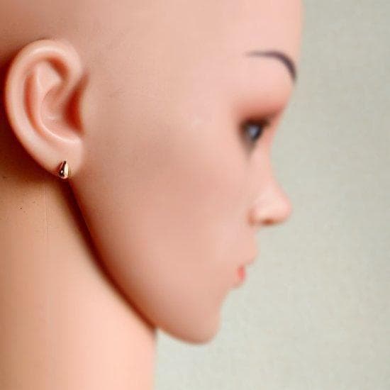 まる様　ピアス 18K 18金 つけっぱなし スタッドピアス しずく 無垢 金