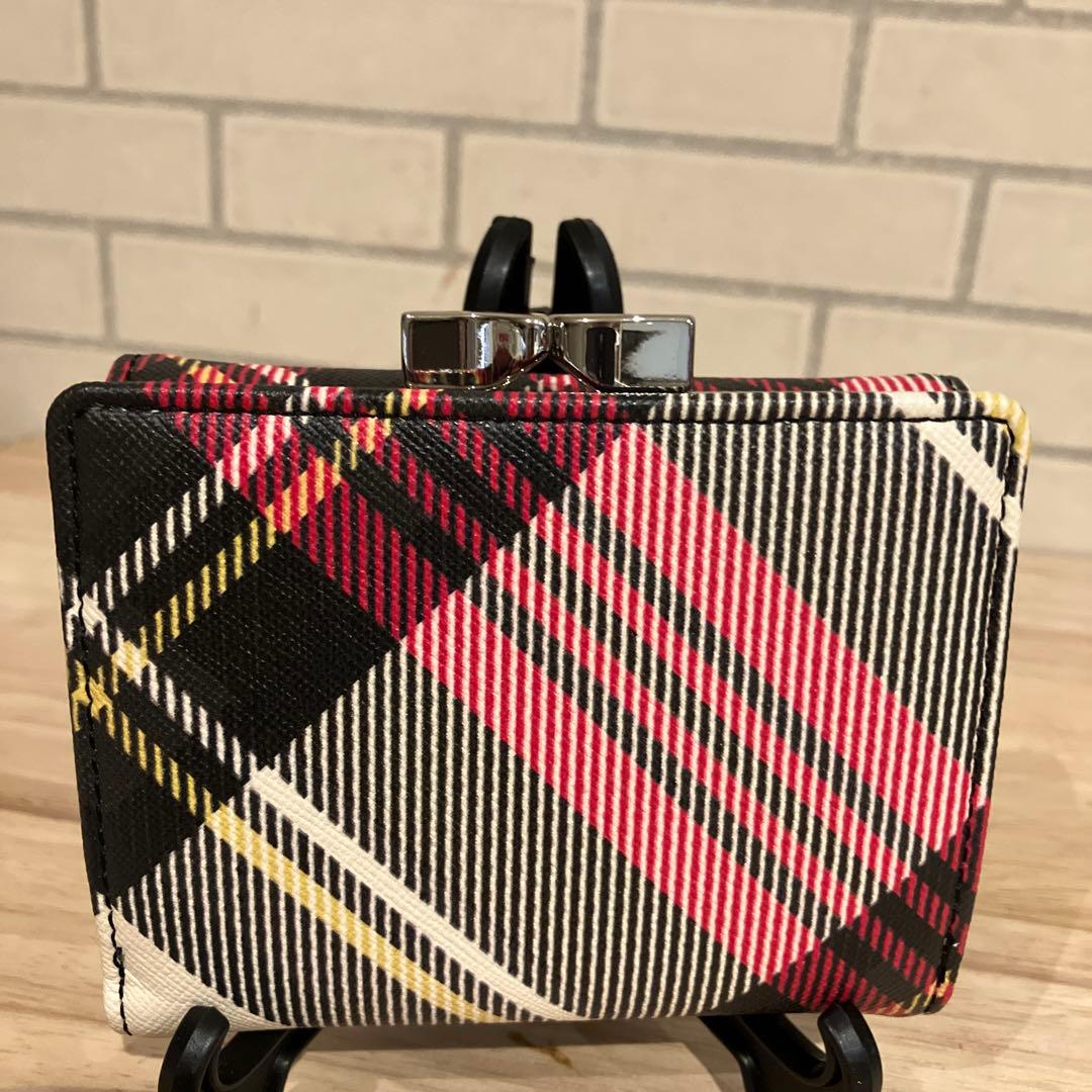 ❤️新品❤️Vivinne Westwood チェック柄がま口三つ折り財布　オーブ