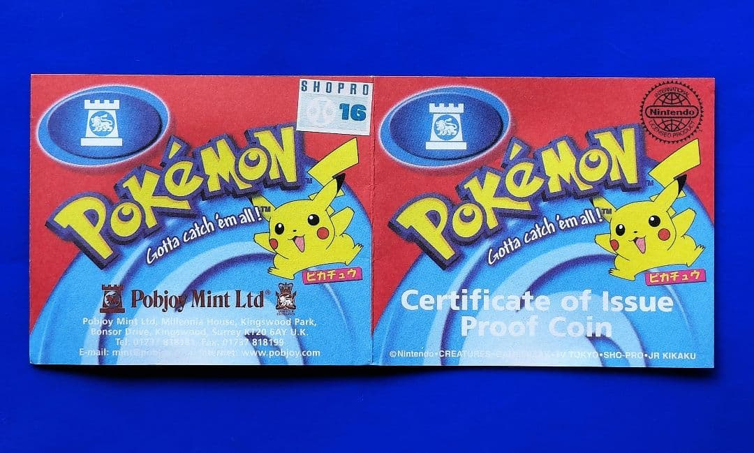 ポケモン10＄銀貨ピカチュウ（PIKACHU）PoKeMoN NIUE2001年