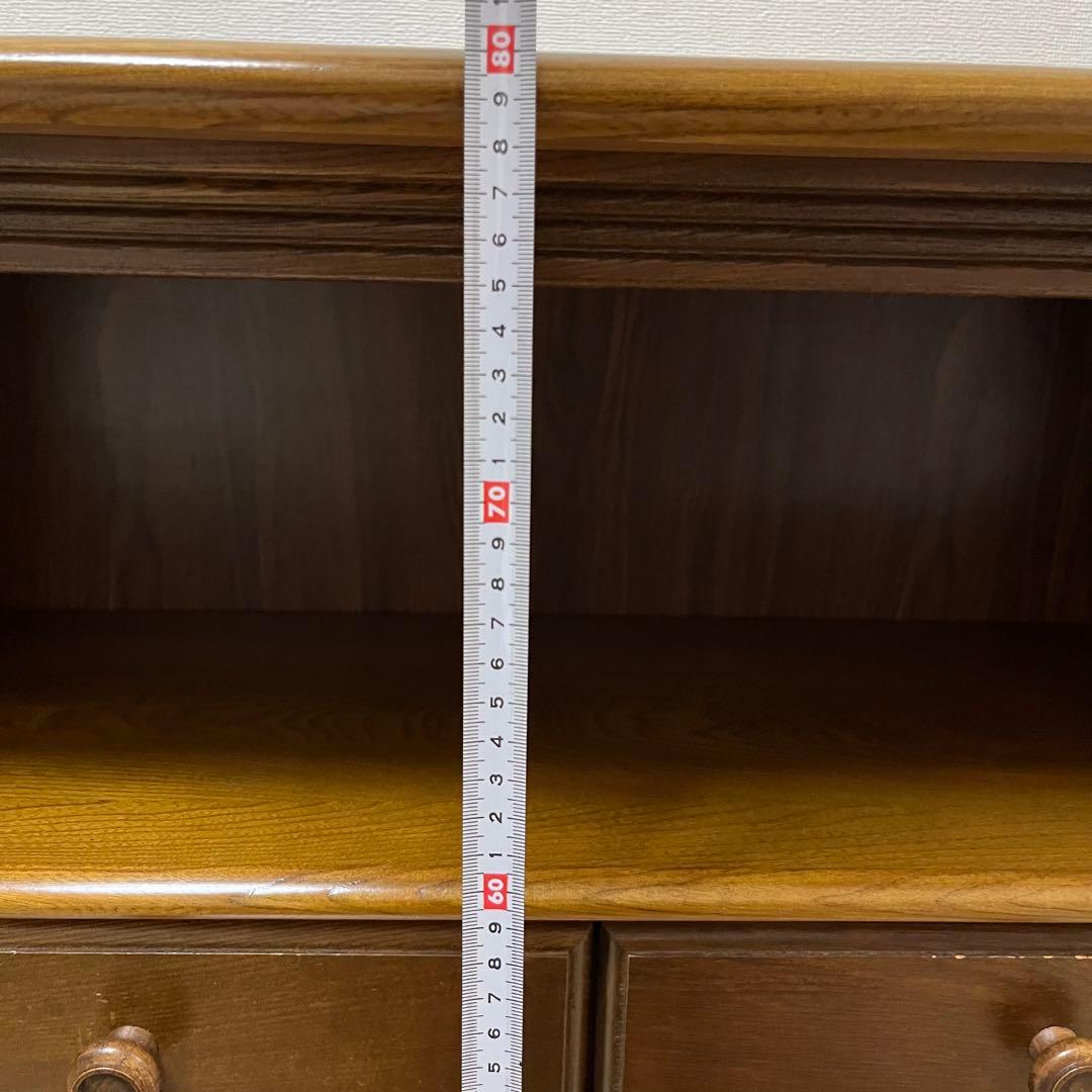 美品 Karimoku カリモク 木製 電話台 キャビネット飾り棚