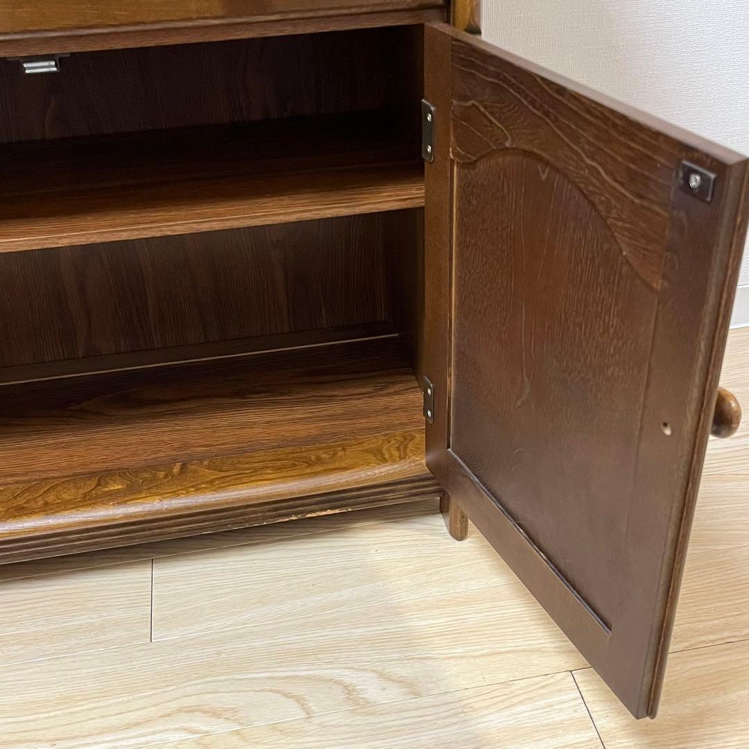 美品 Karimoku カリモク 木製 電話台 キャビネット飾り棚