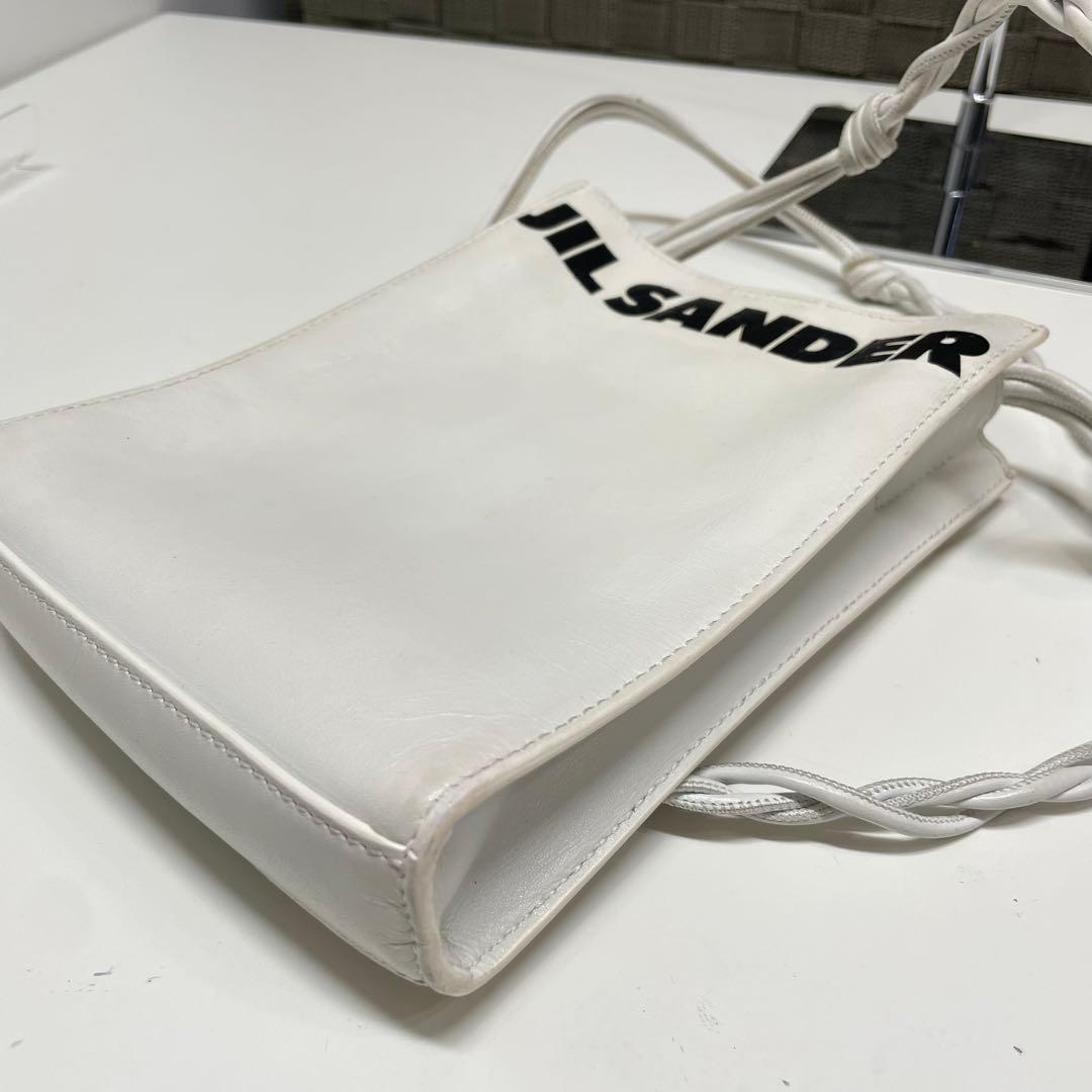 さ*く様 JIL SANDER タングルスモール　ホワイトショルダーバッグ