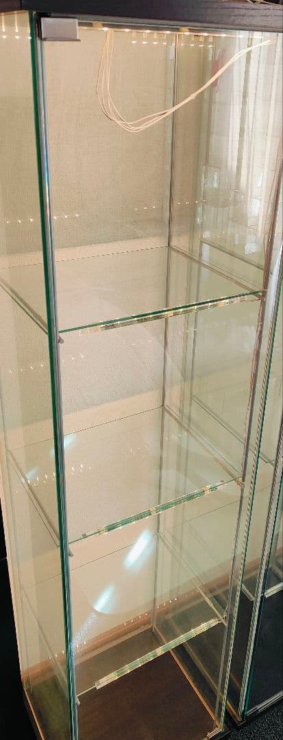 IKEA デトルフ ガラス扉キャビネット DIODER ディオーデル 照明付き