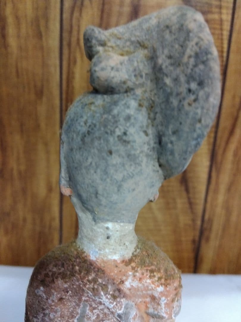 中国古代 加彩婦人俑　中国古美術