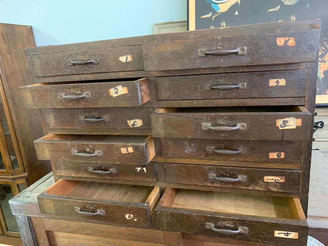 木製タンス 12引き出し