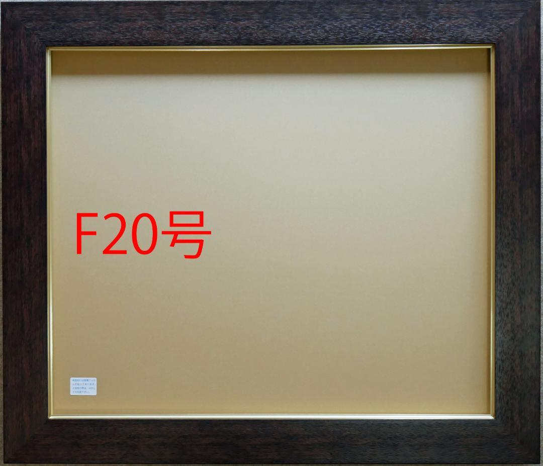 F20 額縁 ダークブラウン　アクリル入り