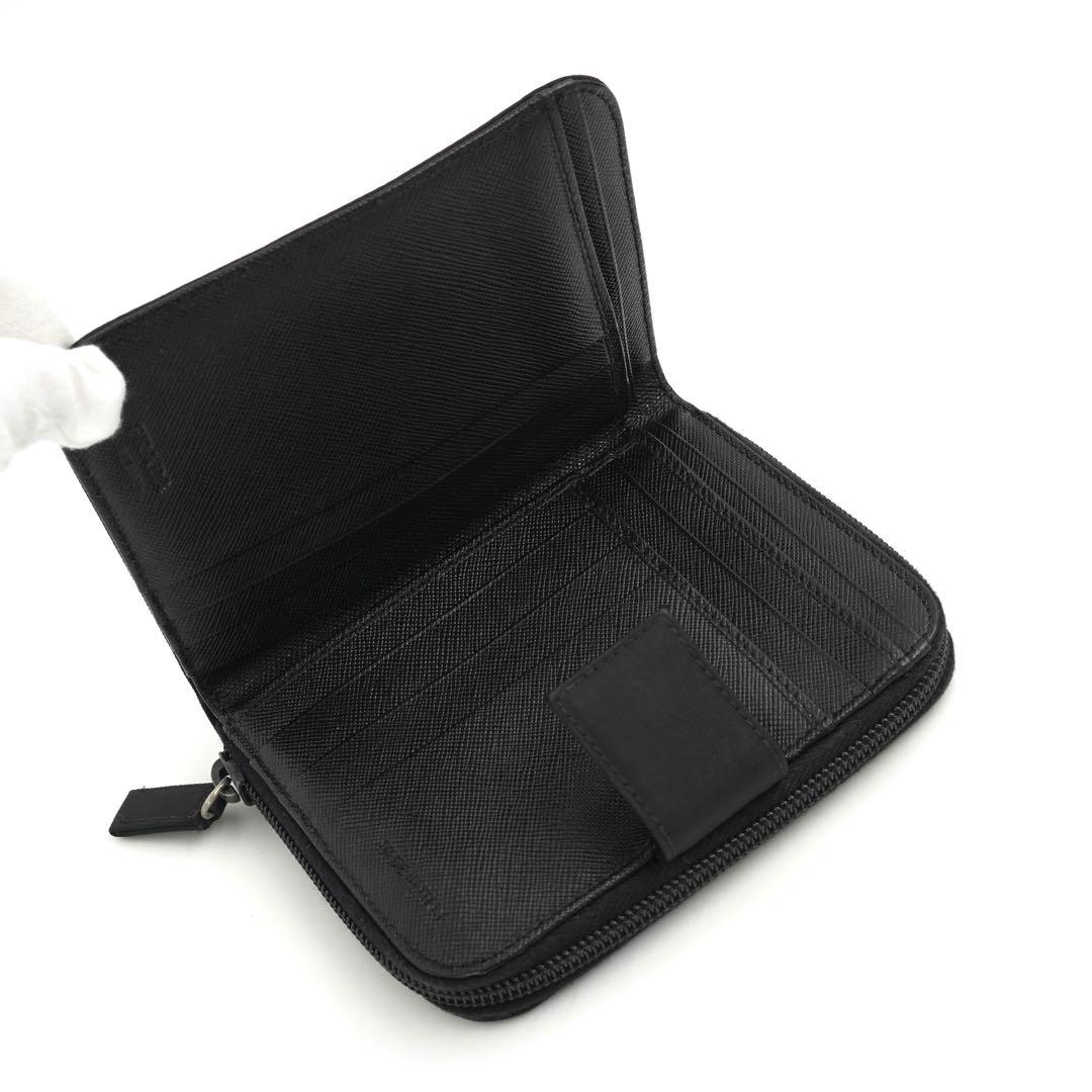 ✨新品未使用・箱保証書付き✨　PRADA ミニ財布　三角プレート　ナイロン