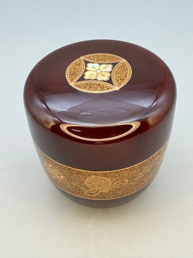 茶道具　棗　大家芳男　宝尽蒔絵