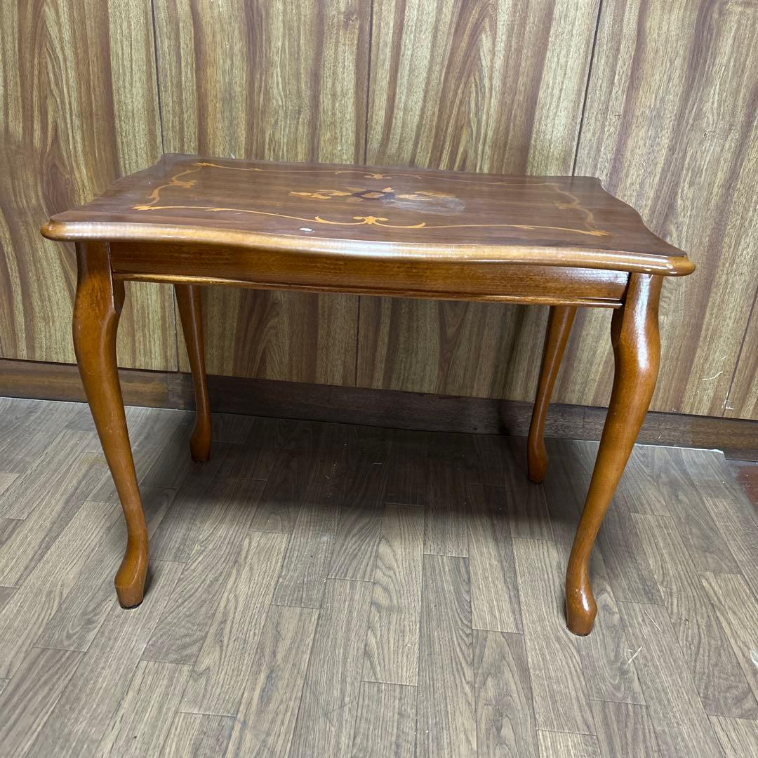 イタリア 象嵌 猫足　アンティーク ネストテーブル　　　　 3セット