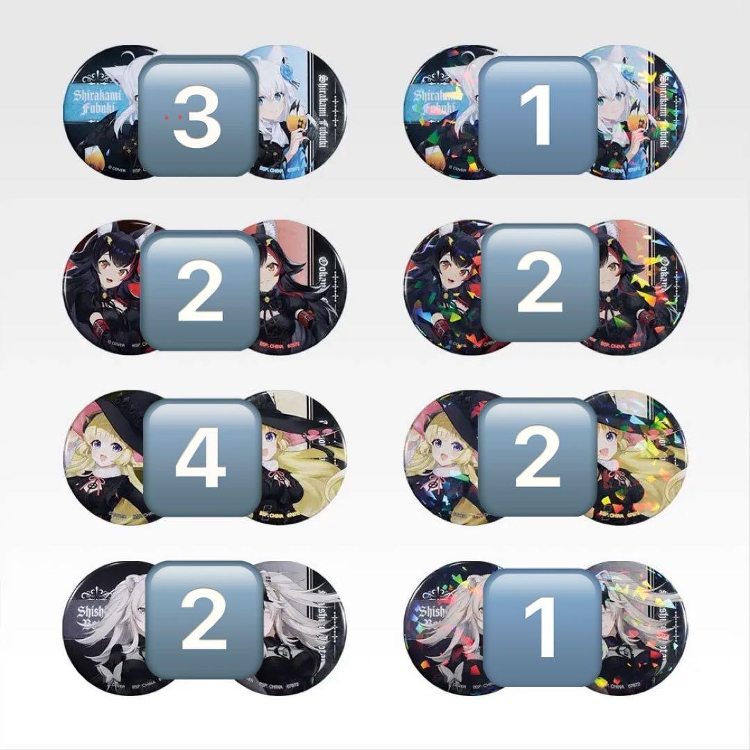 ホロライブ 一番くじ　Villain Style アクスタ　缶バッジ　72点