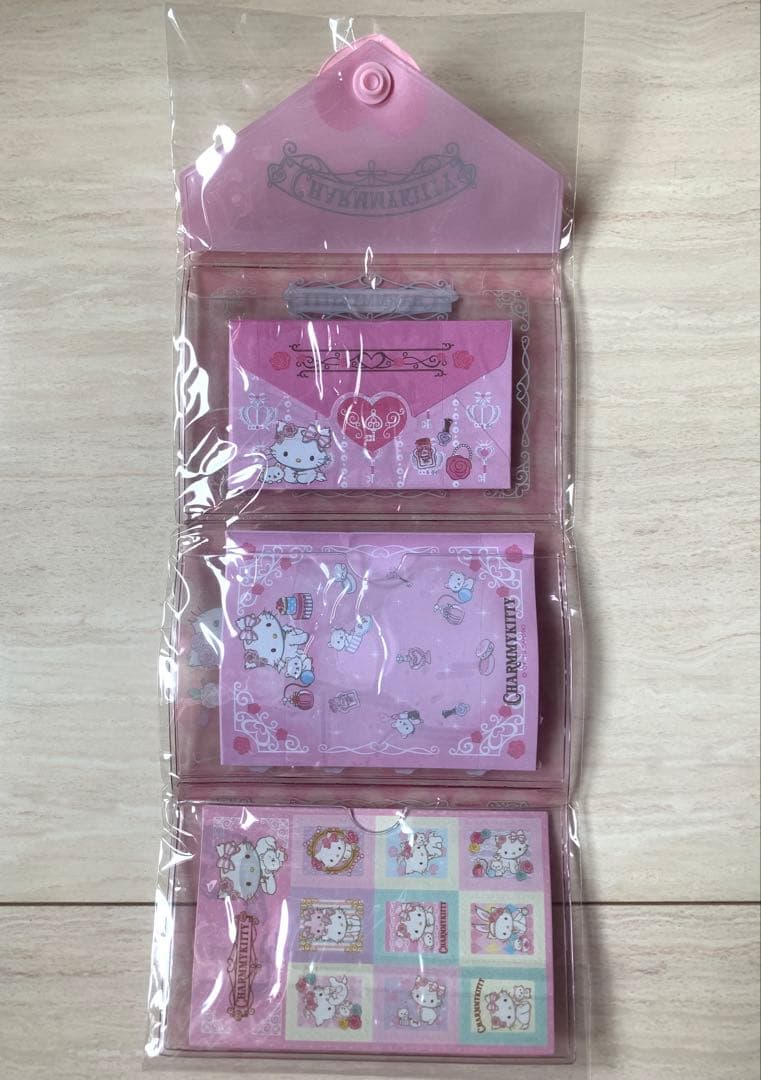 チャーミーキティ　ケース入りミニレターセット　レターセット　キティちゃん