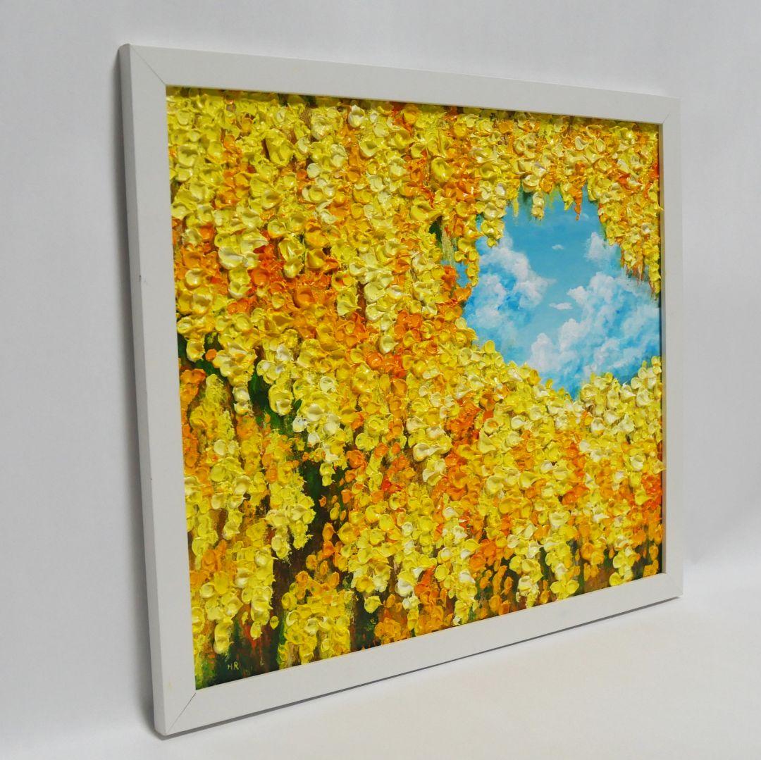 油絵 油彩 油彩画 絵画 絵【ミモザの丘】