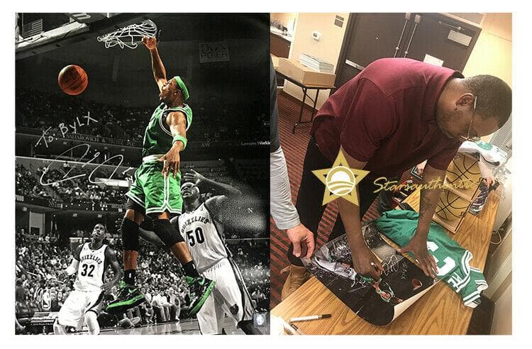 直筆サイン入り写真 ポール・ピアース ボストン・セルティックス SA鑑定済