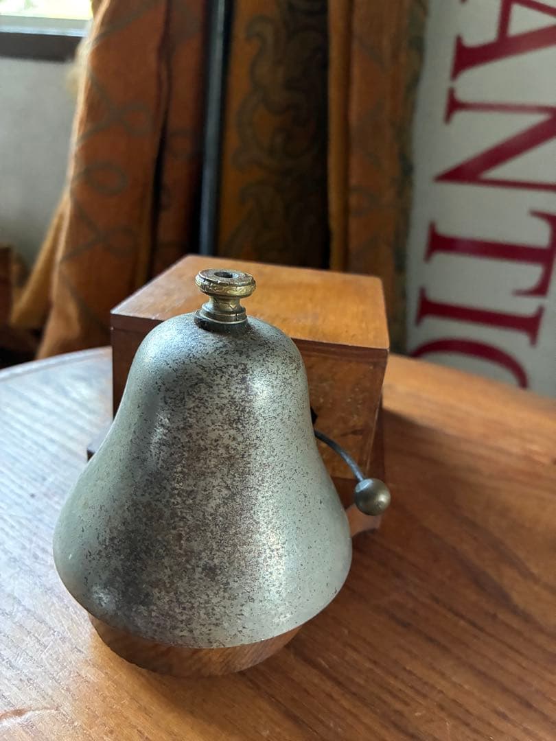 フランス　アンティーク　壁掛け式　電話機用　ベル　木製　呼び鈴　Bell レア