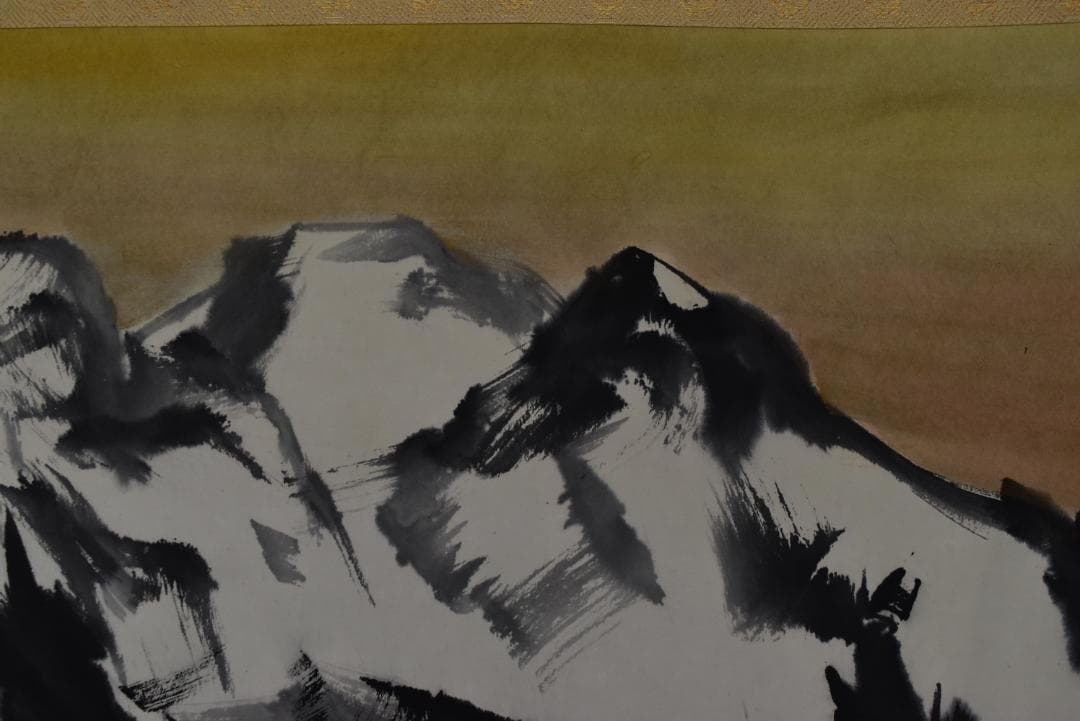 作者不詳/山岳図/春山晴日/掛軸☆宝船☆Z-691