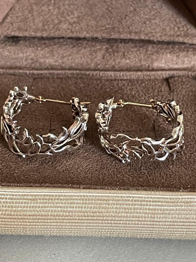 agete K10 本体SV 透かしピアス 完売品