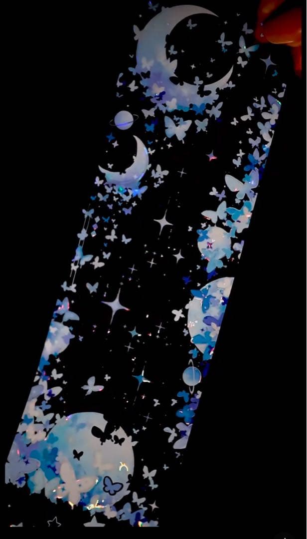 【8232】海外　マステ　5m巻売り　貝殻光マスキングテープ　星月