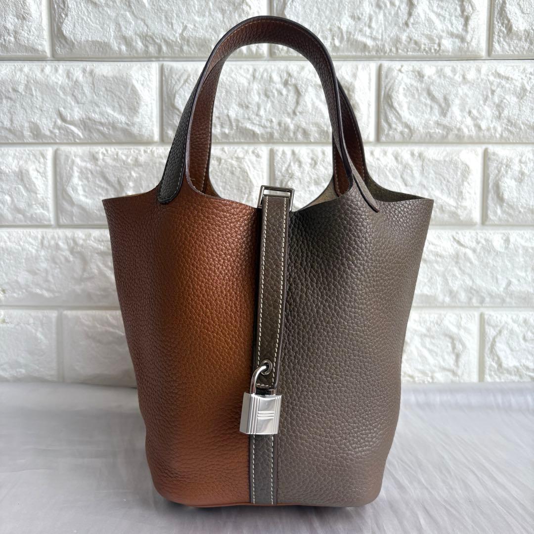 金具新品‼︎ エルメス ピコタンロックPM カザック エトゥープ ゴールド