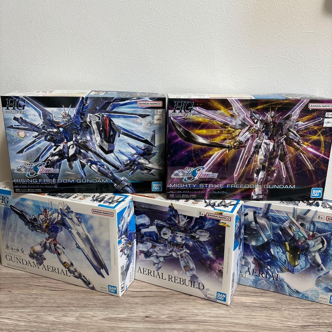 ガンプラ　5個セット　マイフリ　ライフリ　ガンダムエアリアル