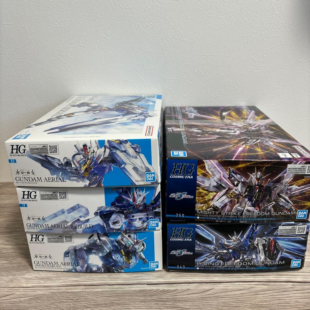 ガンプラ　5個セット　マイフリ　ライフリ　ガンダムエアリアル