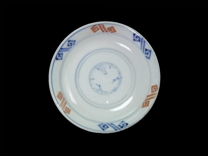 古伊万里　金襴手　鳳凰に果実の図　蓋茶碗　２客　D830AS-fbti