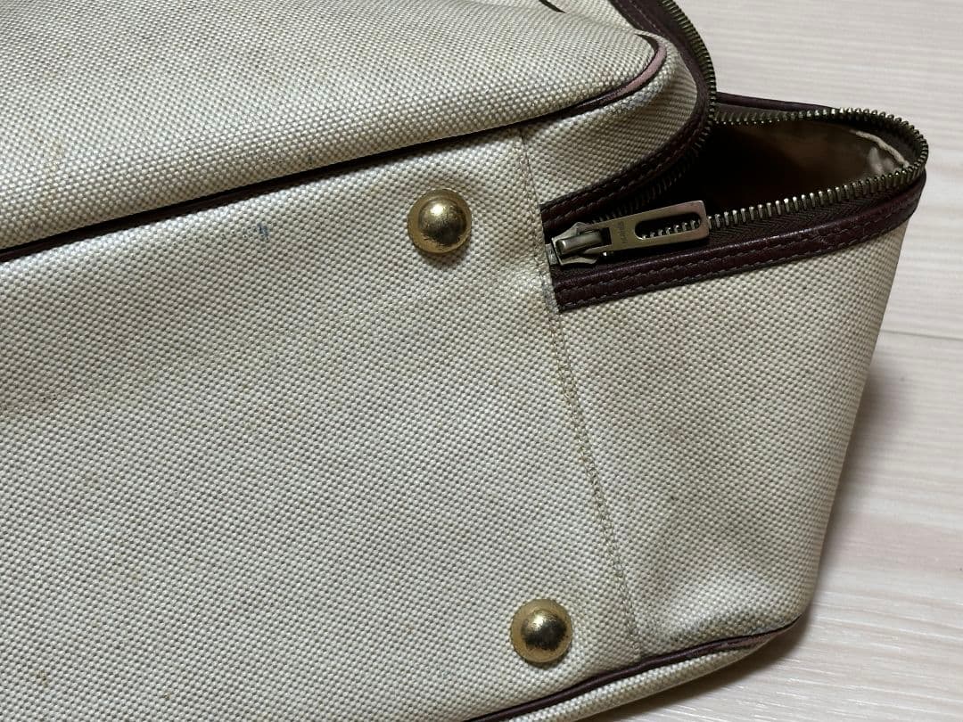 HERMES ヴィクトリア50 ボストンバッグ ベージュ