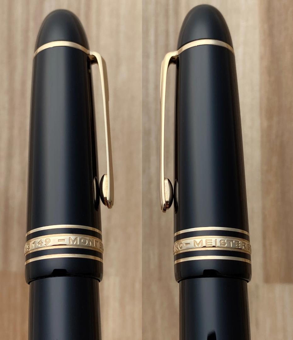 未使用に近い モンブラン 149 14K (F) エボナイト製 吸入式 万年筆
