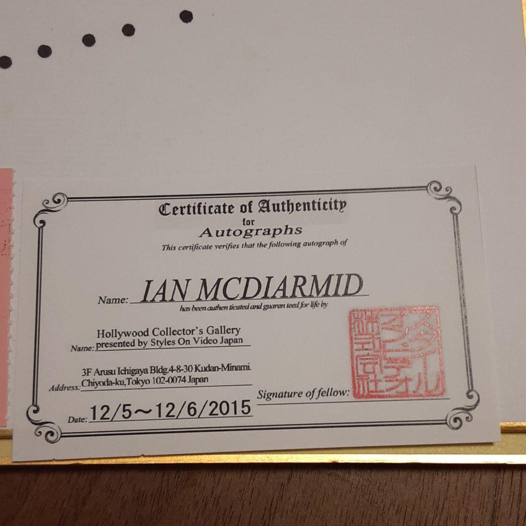 イアン・マクダーミドサイン入り色紙(スター・ウォーズ皇帝)