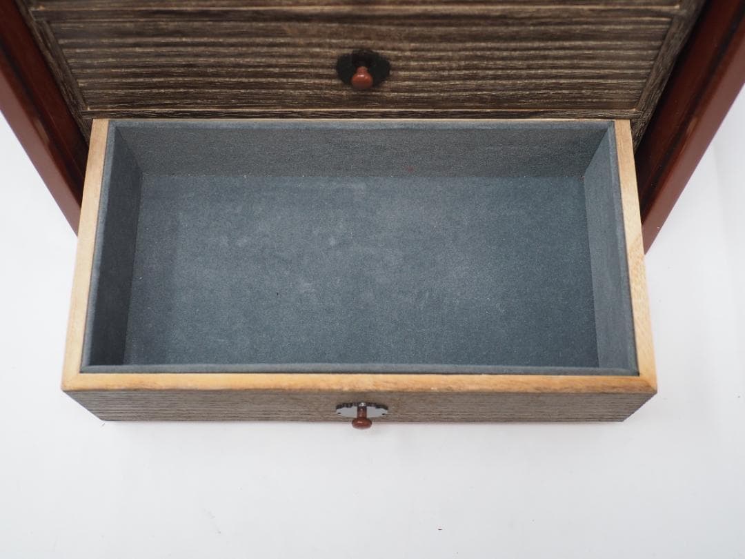 星空デザイン　ジュエリーボックス　銀河　天の川　３段引き出し　輪島塗　漆器　蒔絵