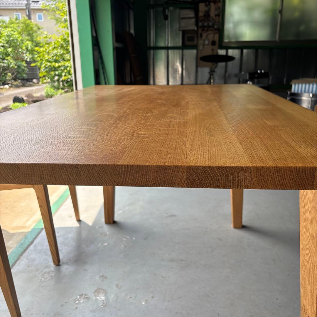 【美品】大塚家具 ダイニングテーブル＆チェア3脚セット 無垢材／引き取り限定