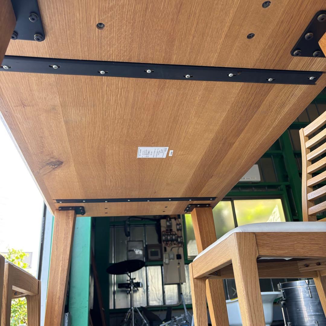 【美品】大塚家具 ダイニングテーブル＆チェア3脚セット 無垢材／引き取り限定