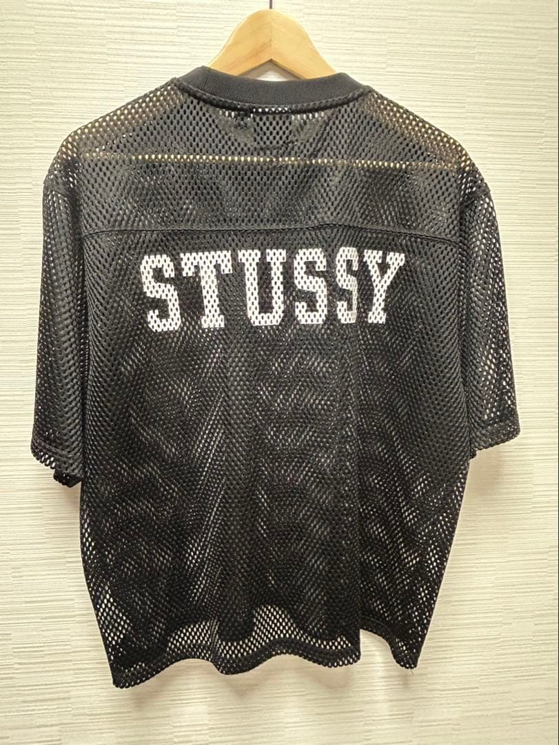 STUSSY TEAM JERSEY 80 ブラック メッシュ M