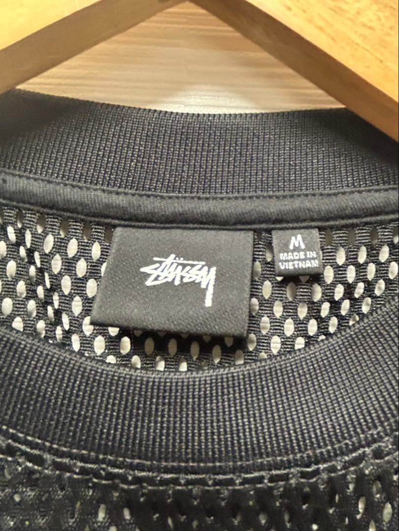 STUSSY TEAM JERSEY 80 ブラック メッシュ M