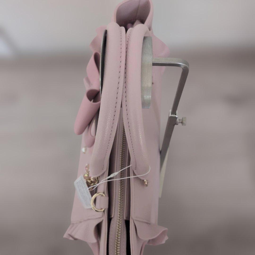 新品　タグ付き　ブロッサムリボンフラッター　ハンドバッグ　サマンサベガ ピンク