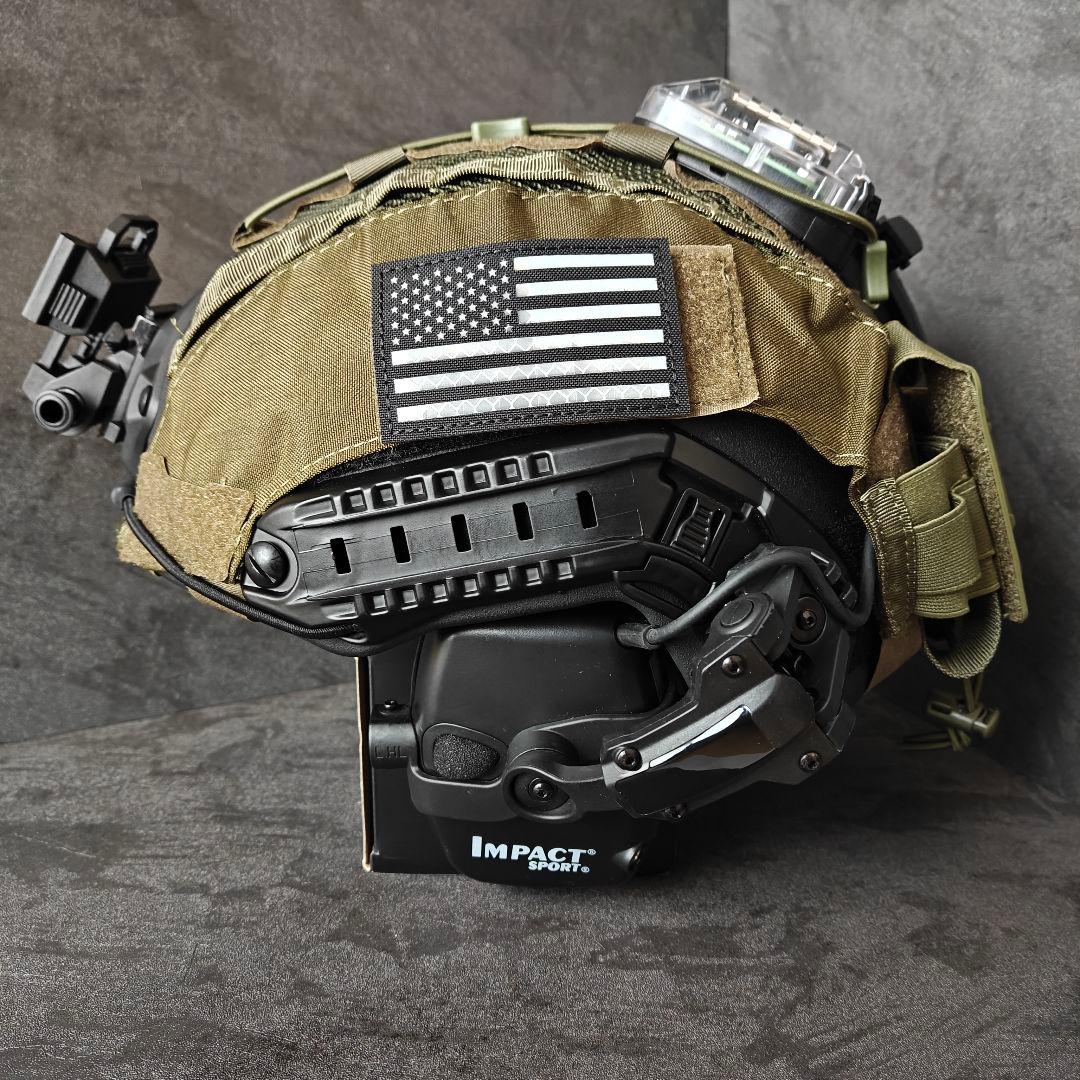 新品　実物NIJ IIIA防弾ヘルメット　Fast SFタイプ　ODフルセット