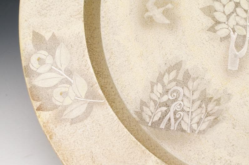 神品　井戸川豊 　大皿　50cm　大作　共箱