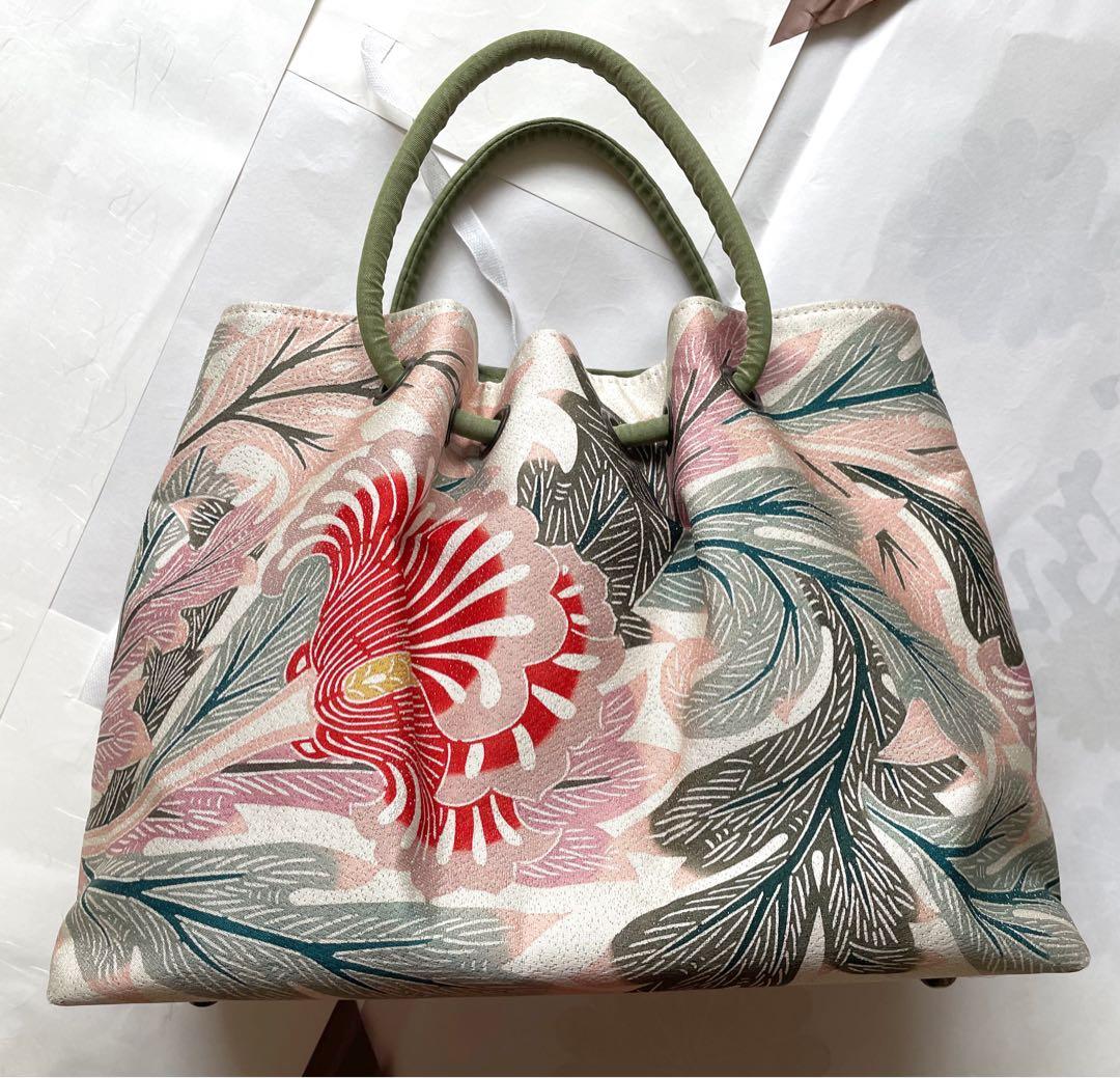 栗山工房 栗山 吉三郎 和装 バッグ 西陣織 紅型 正絹 銀通し