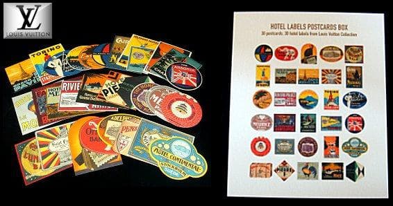 劇レア！ルイヴィトン ホテルラベルポストカードセット(v2-648)me350