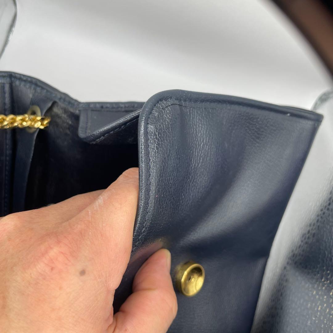 ChristianDior オールレザー　チェーンショルダーバッグ2WAY