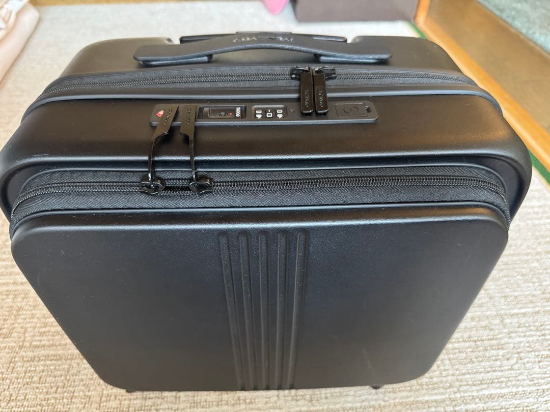 美品マイモMAIMOフロントオープン　STAND Uスーツケース SS ブラック