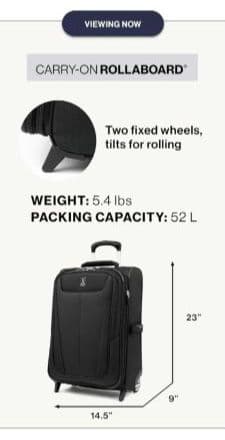 [Travelpro] Maxlite 5 22インチ 拡張可能スーツケース