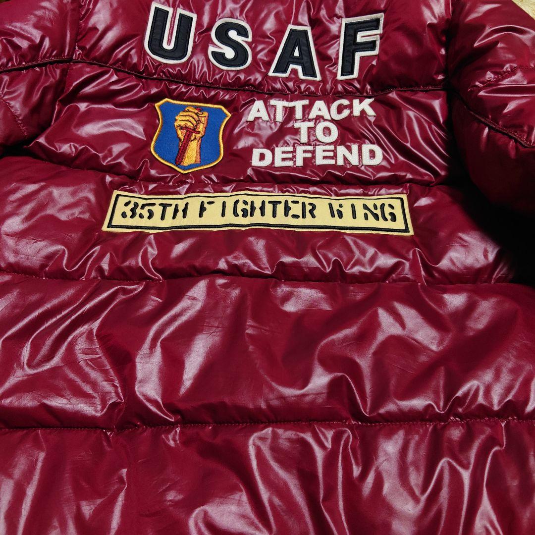 AVIREX(アヴィレックス)、メンズ中綿ブルゾン、ワインレッド、メンズМ