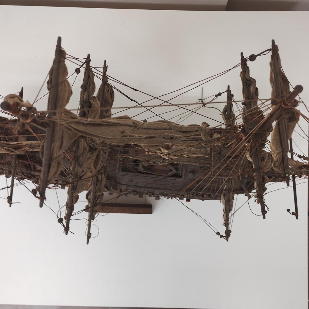 帆船模型 約90cmx70cm 木製