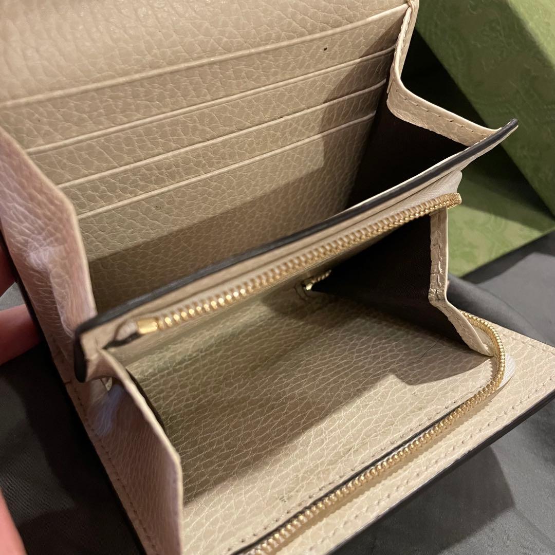 ※即購入OK※【正規品】 GUCCI 二つ折り財布　GGマーモント ホワイト
