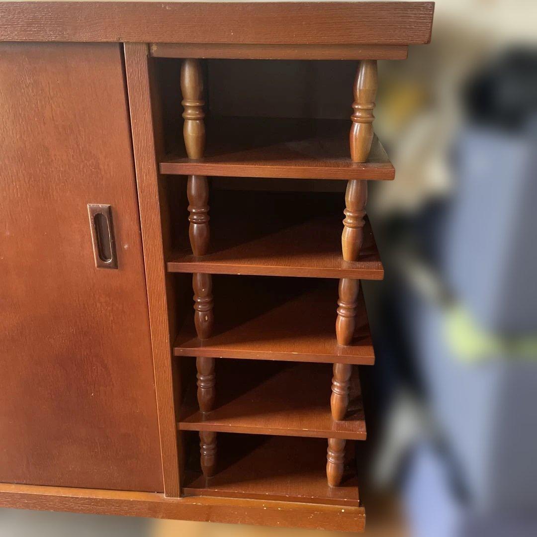 【値引不可】 引き戸 下駄箱 幅約150cm 古民家 棚